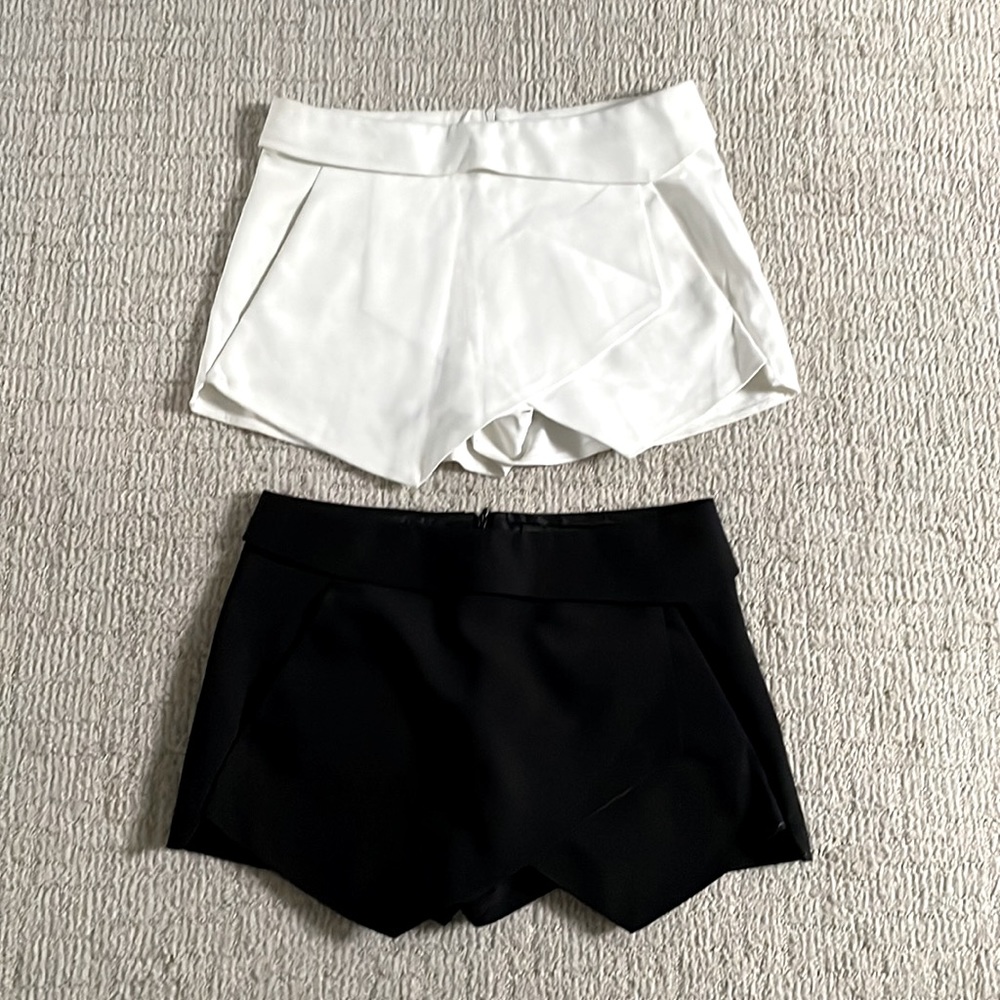 Zara 2-pack black and white skort set